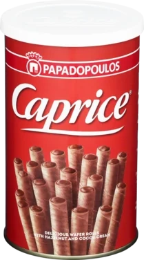 Wafer Rolls m/Hasselnøtt 115g Caprice
