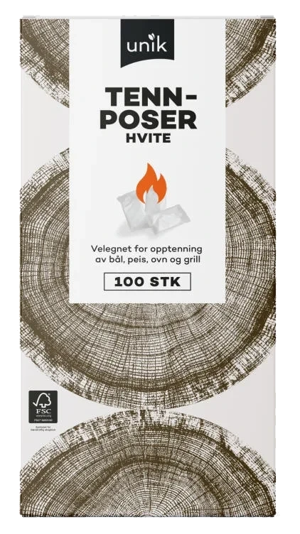 Opptenningsposer 100stk Unik