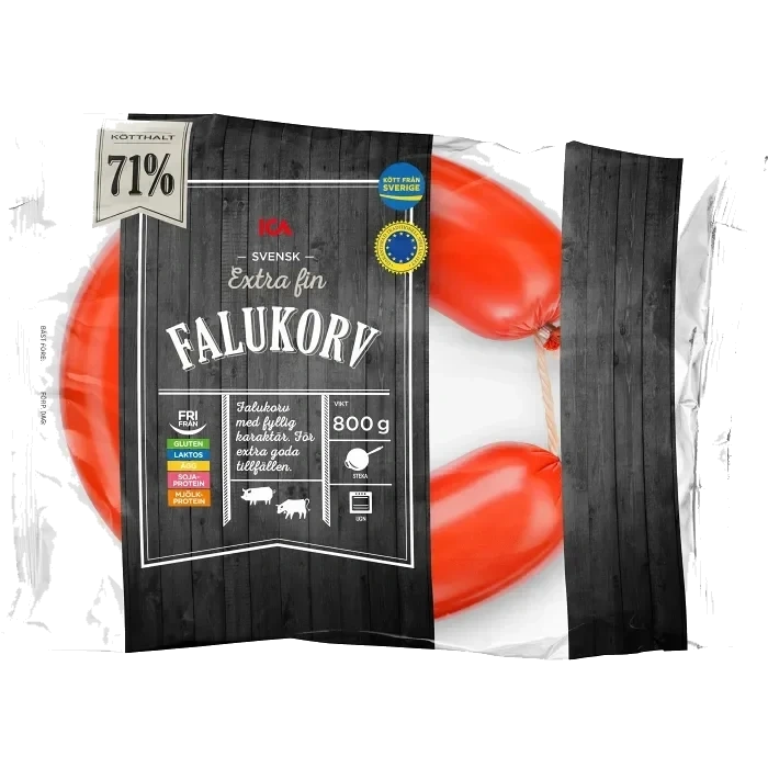 Falukorv Extra fin 71% kötthalt 800g ICA