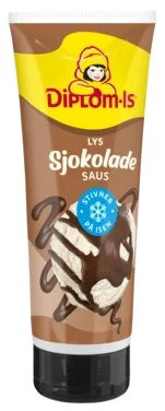 Lys Sjokoladesaus Stivner på Isen 250g Diplom-is
