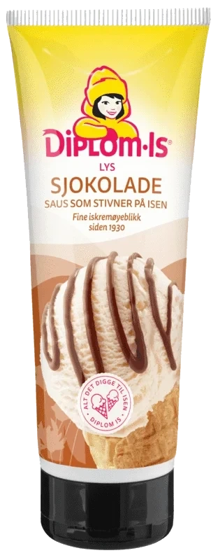 Diplom-Is Favoritter Lys Sjokoladesaus 250g