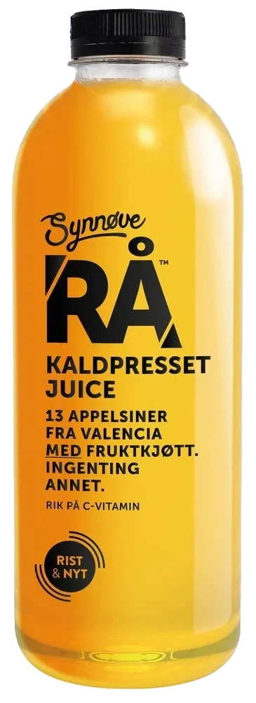 Rå Kaldpresset Appelsinjuice