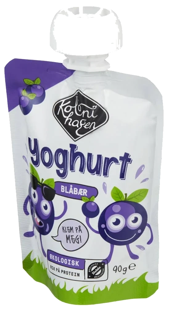 Økologisk yoghurt med blåbær