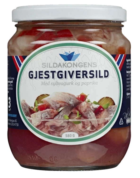 Gjestgiversild 580g Glass Sildakongen