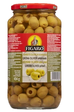 Figaro Grønne Oliven uten Sten 920g