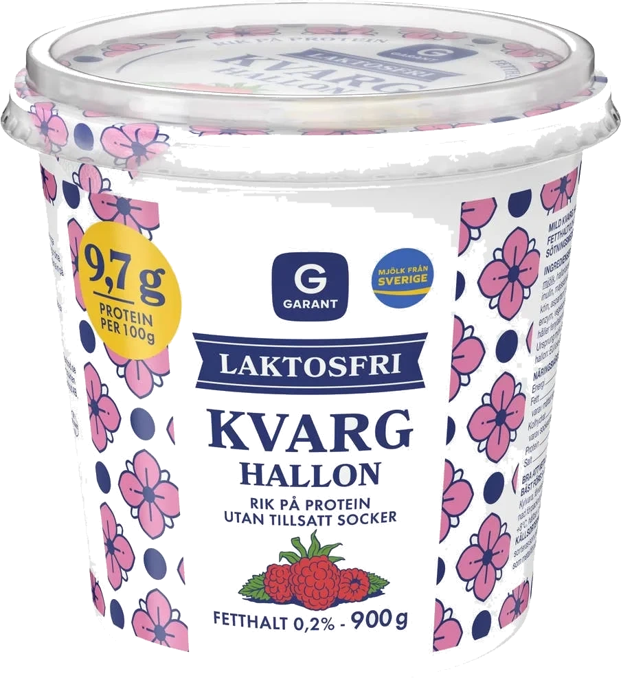 Kvarg Hallon Laktosfri Utan Tillsatt Socker 0,2%