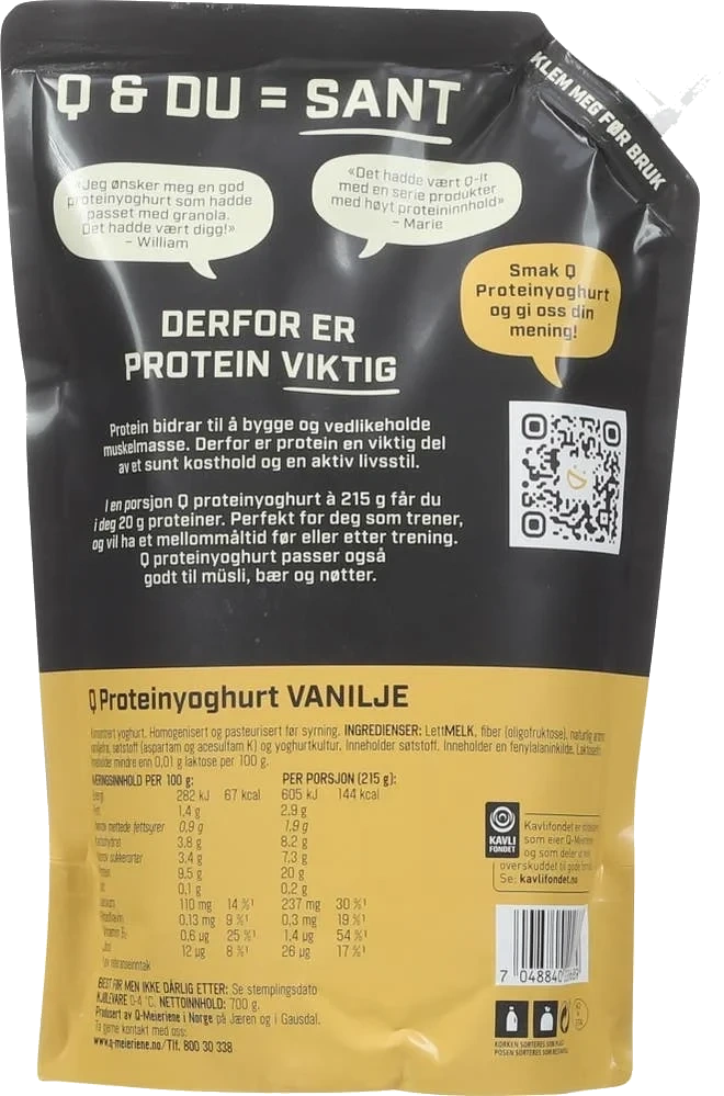 Laktosefri proteinyoghurt vanilje