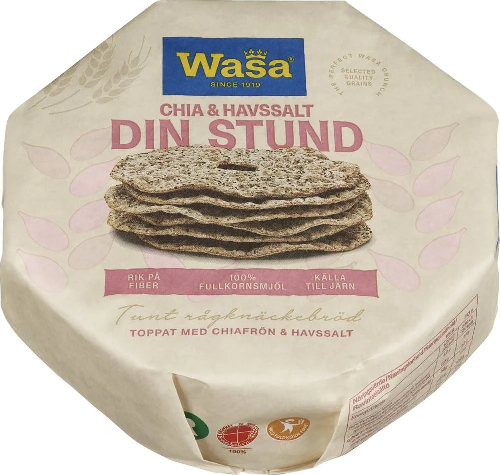Knekkebrød Din Stund Chia & Havsalt