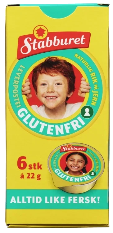 Leverpostei Glutenfri 6x22g Stabburet