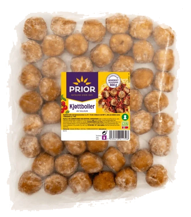 Kjøttboller Kalkun 800g Prior