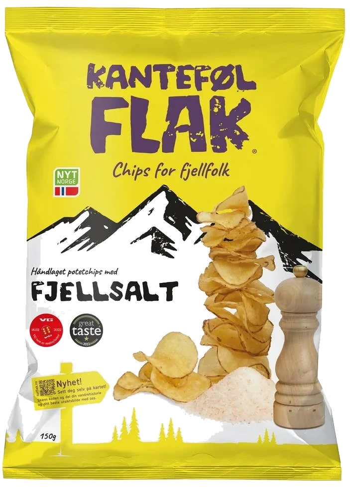 Potetchips med Fjellsalt