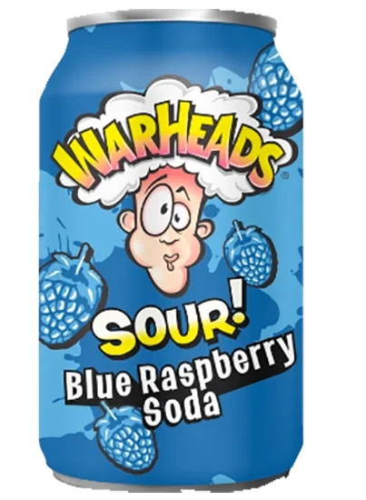 Warheads Blue Raspberry Soda 355ml