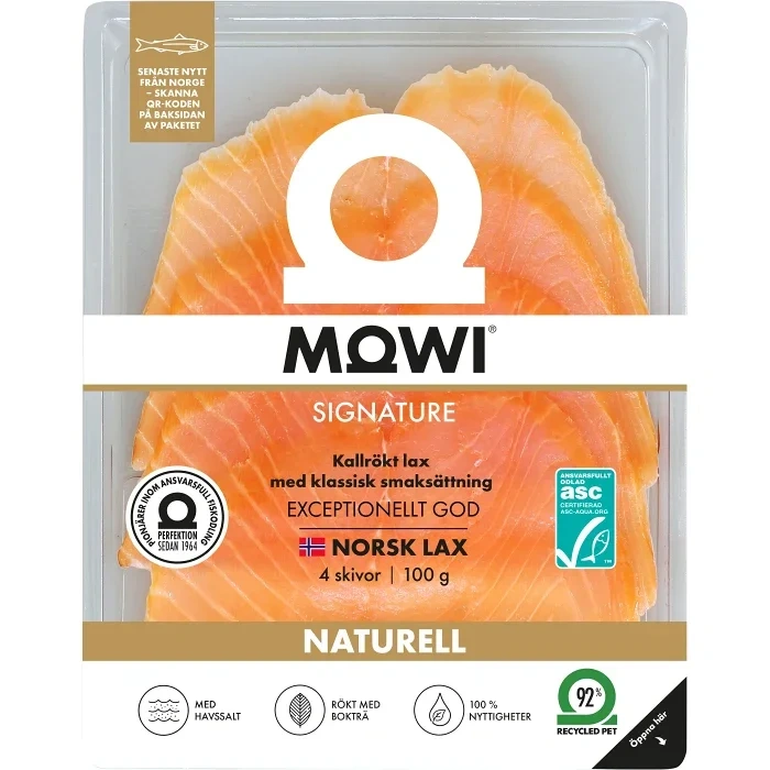Lax Kallrökt Skivad 100g Mowi