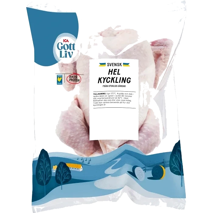 Kyckling Färsk Hel ca 1,1kg ICA Gott Liv