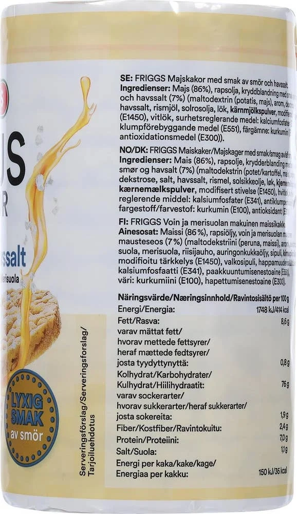 Maiskaker smør & havsalt