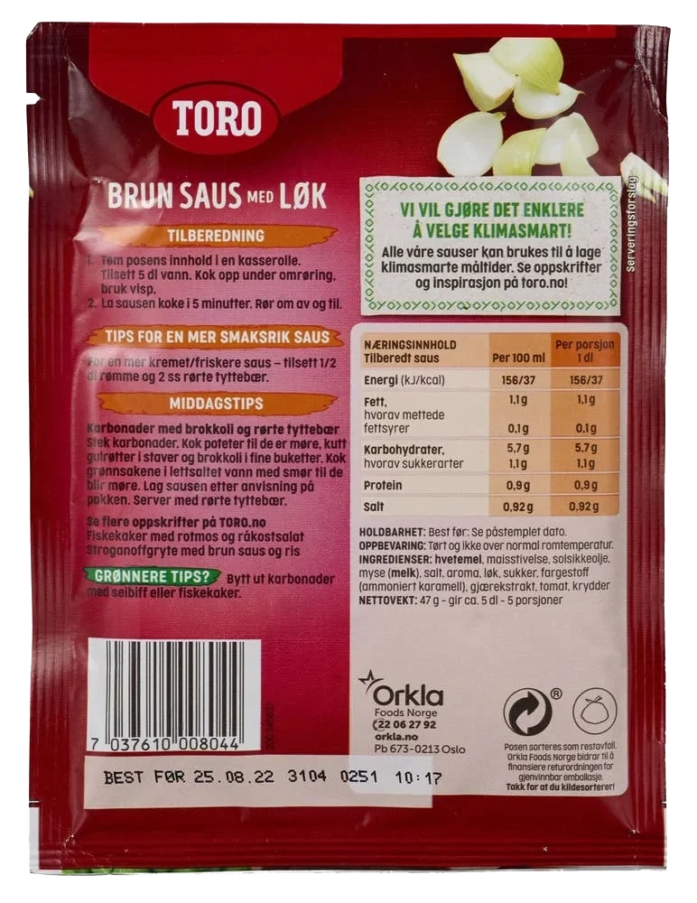 Brun saus med løk