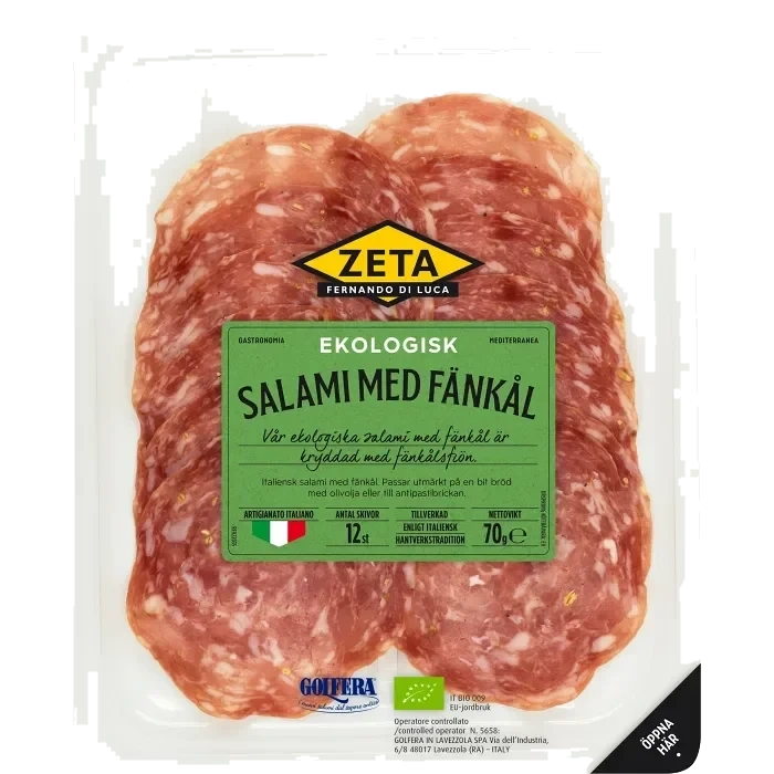 Salami Fänkål Ekologisk 70g Zeta