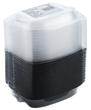 Bistro Combopack 700ml, Sort Bund og Klart Lokk