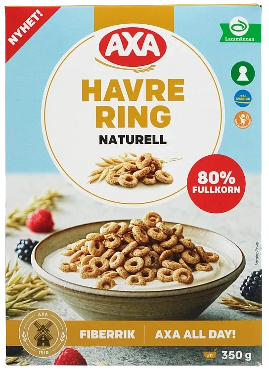 Havrering Naturell 350g Axa