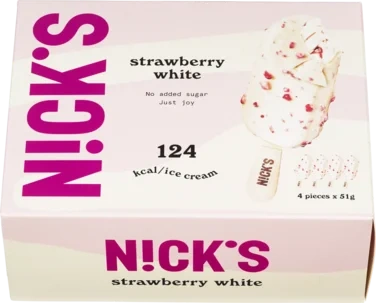 Nick's Strawberry White Stick 4-pack Á 51g