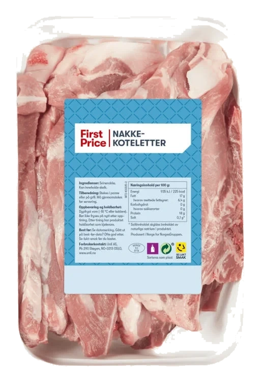 Svin Nakkekotelett Ca1kg First Price