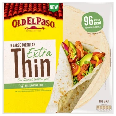 Old El Paso Extra Thin Tortilla 192g