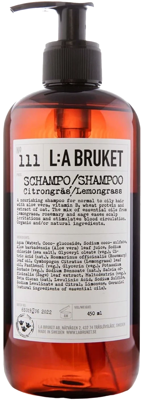 L:a Bruket 111 Shampoo Lemongrass 450 ml