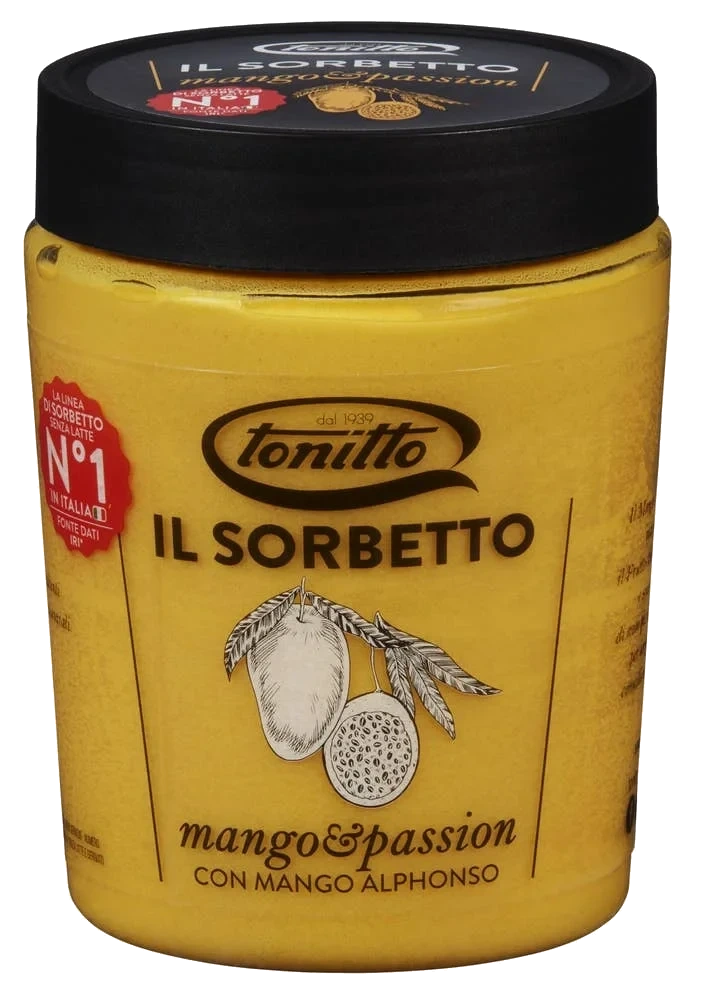 Il sorbetto mango og pasjonsfrukt 0,5 l
