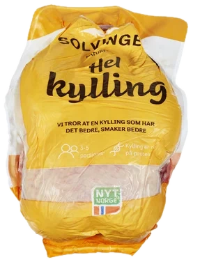 Rå Kylling 1600g Posepakket Solvinge