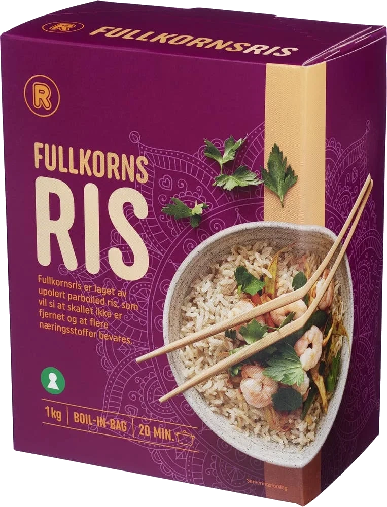 Fullkornsris Boil-in-bag 8x125g, 1 kg