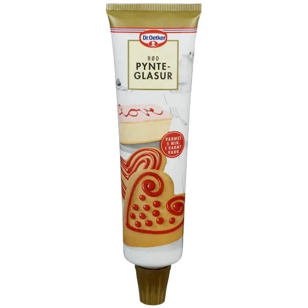 Pynteglasur Rød 125g Dr. Oetker