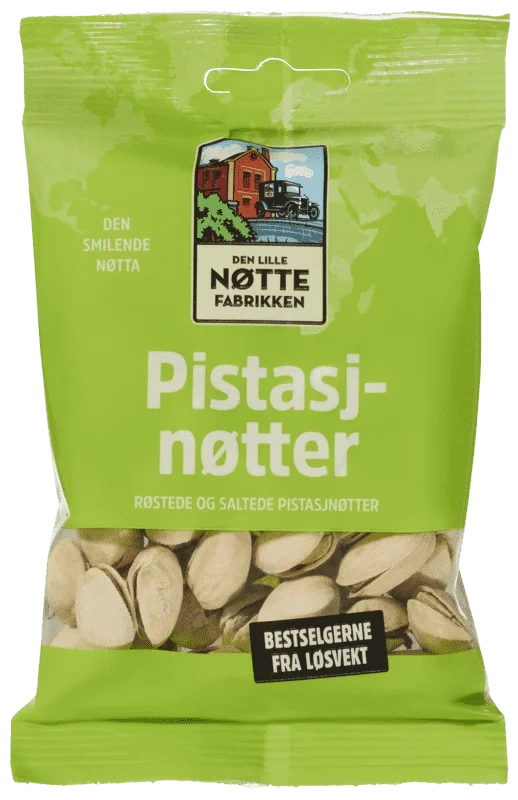 Den Lille Nøttefabrikken Pistasj med Skall 70g