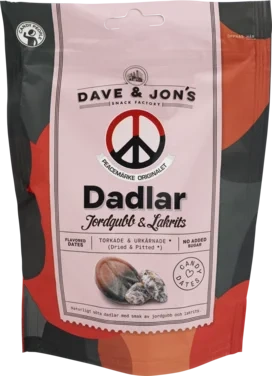 Dave&Jon's Dadler Peacemärke Lakris&Jordbær 125g