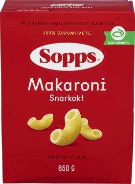Makaroni Snarkokt 650g Sopps