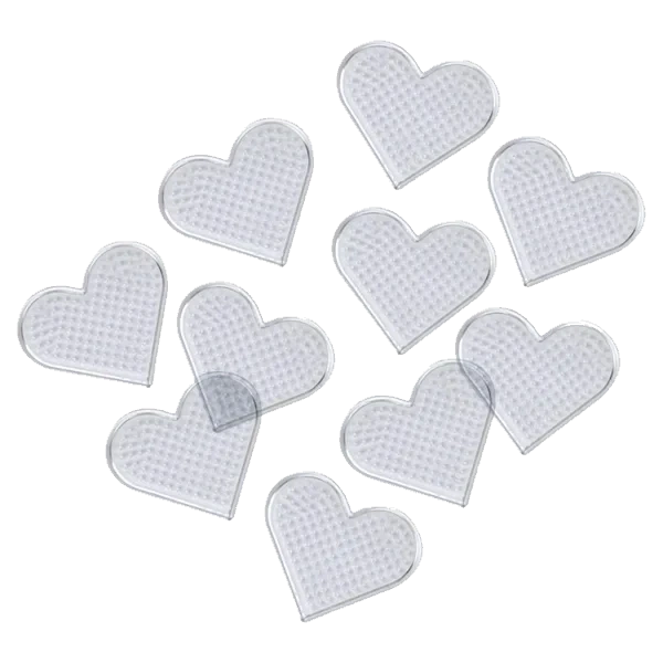 Perleplate Midi Hjerter 10 Stk