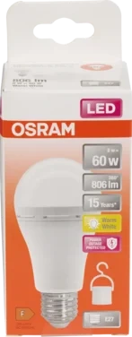 Oppladbar Nødlampe E27 60w