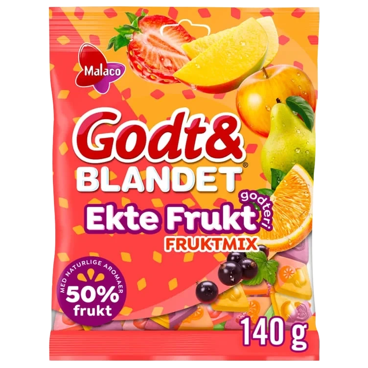 Godt&Blandet Fruktmix 140g Malaco