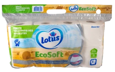 Lotus Ecosoft Toalettpapir 8 Ruller