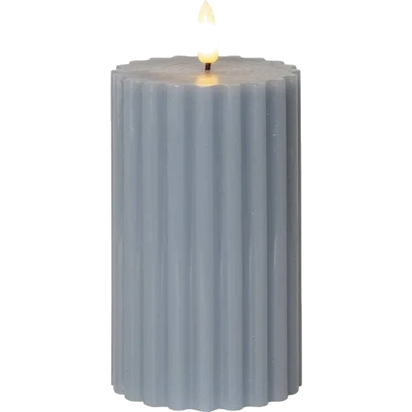 Blockljus LED Flamme Stripe Blå 15cm