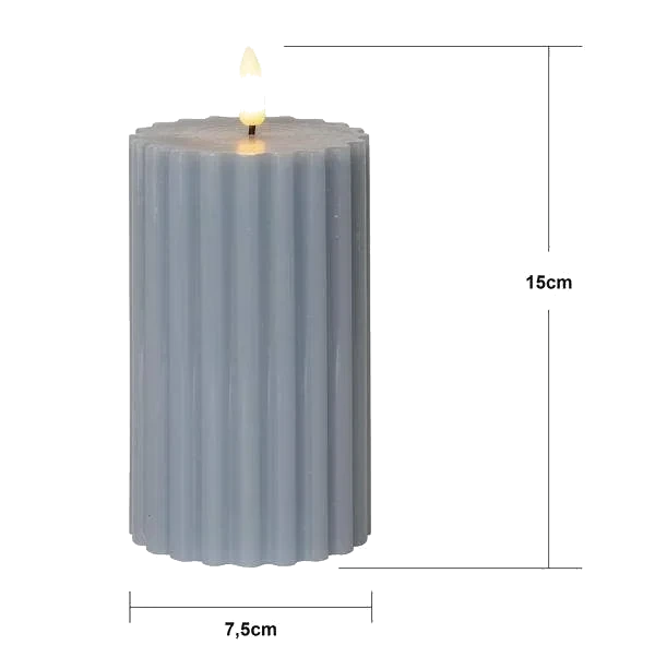 Blockljus LED Flamme Stripe Blå 15cm