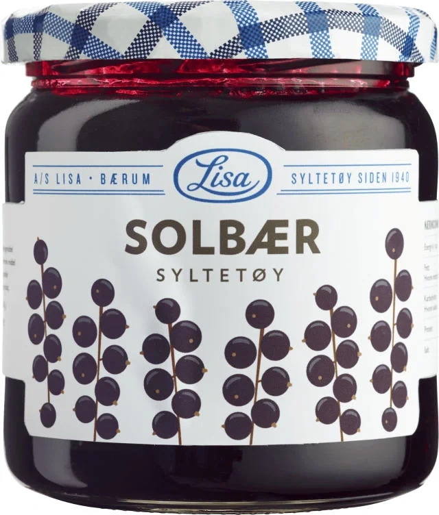 Solbærsyltetøy 420 Gr Glass Lisa