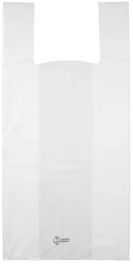 Vit Utrykt Pose 20l Bærepose Std