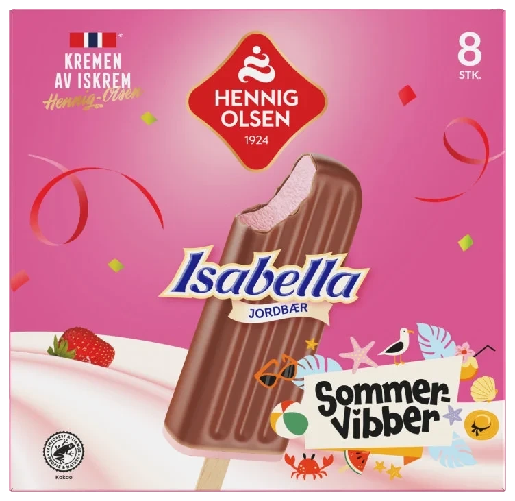 Isabella Jordbær 8stk Hennig-Olsen