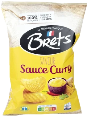 Potetchips m/karri 125g Brets