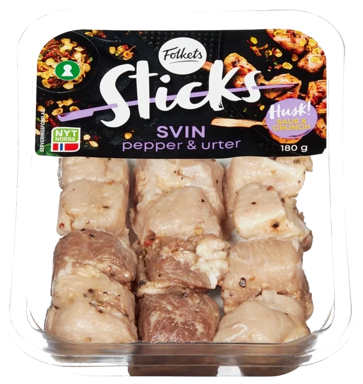 Svin Sticks Pepper 180g Folkets