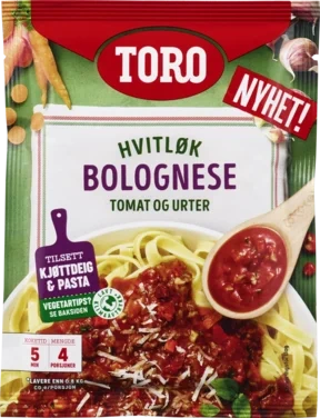 Toro Saus Hvitløk Bolognese 16x74g