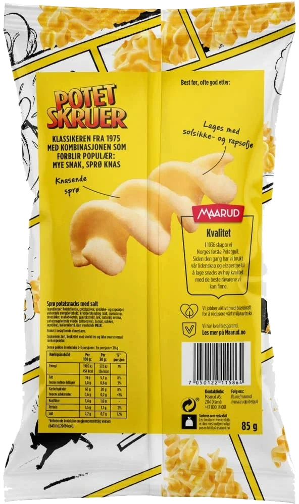 Potetskruer salt