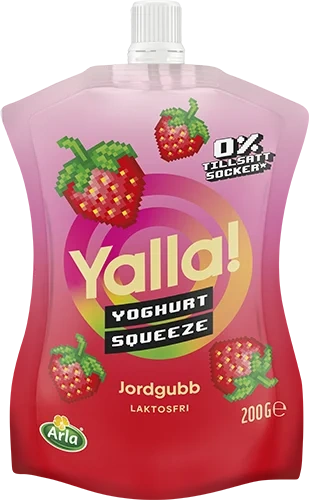Yoghurt squeeze jordgubb 200 g