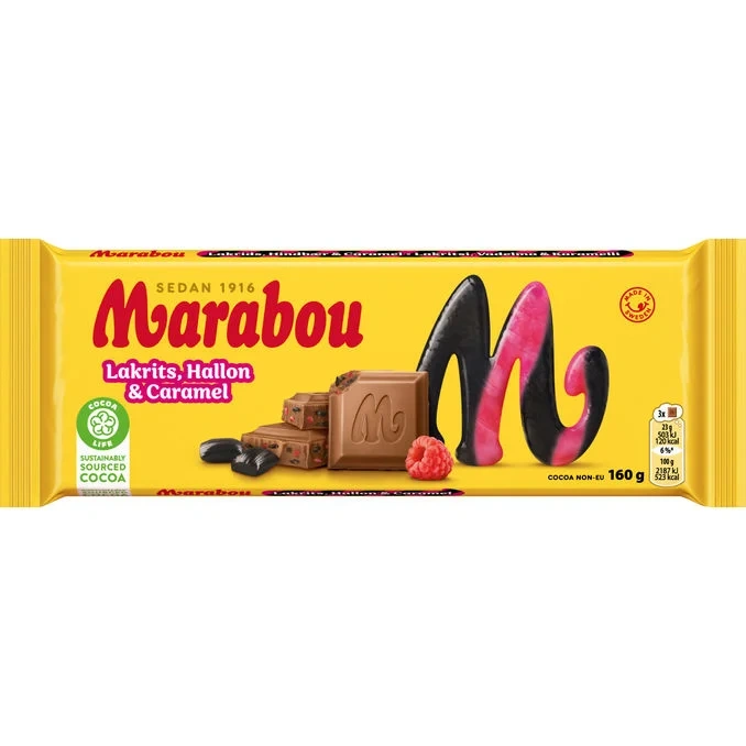Mjölkchoklad Lakrits, Hallon & Karamell