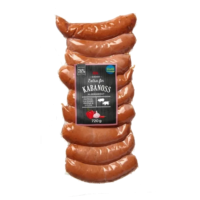 Kabanoss Extra FIn 78% Kötthalt 720g ICA